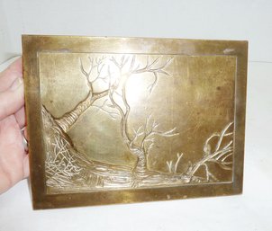 Brass Or Bronze Carved Plaque