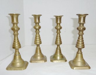 Antique Brass Beehive Candles Stick PAIRS