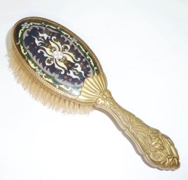 Vintage Cloisonne Enamel Hair Brush