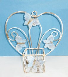 Iron Wire Heart Butterfly Planter