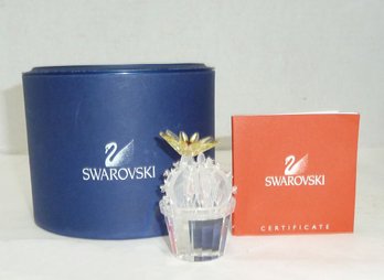 Swarovski Crystal Cactus In Canister Box, Certificate