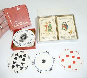 Vintage Playing Cards, Round Deck