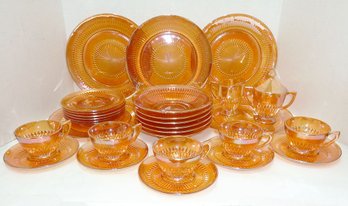 Vint Jeanette Glass ANNIVERSARY Dish Set