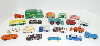 Vint Vehicles In Blue Tote, Cars, Trucks, Lesney, Matchbox