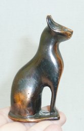 Art Deco Shaped Cat, Bronzed Finish