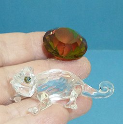 Swarovski Crystal Chameleon Lizard, Chaton Crystal