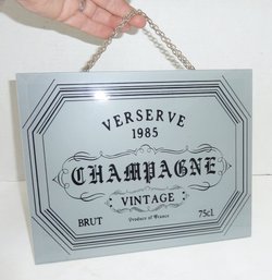 Glass  Brut Champagne Wall Hanging Sign