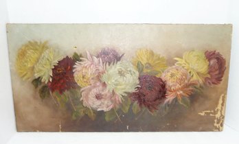 Antique Oil Painting,  Chrysanthemum