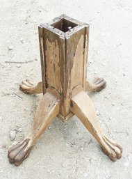Antique Wood Claw Foot Table Base