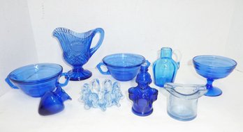Vintage Cobalt Glass LOT, Moderntone