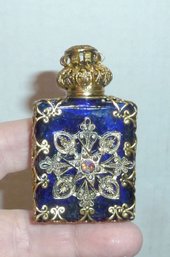 Vintage Cobalt Miniature Perfume