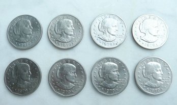 1979 Susan B Anthony 8 Coins LOT
