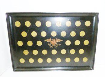 Couroc Vintage Coin Serving Tray