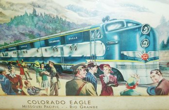 Colorado Eagle Train Picture Framed