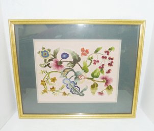 Crewelwork Jacobean Embroidery Picture