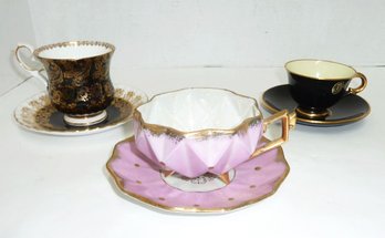 Vint 3 Cups Saucers, 1 Signed NORWAY