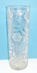 Antique Cut Etched TALL Vase