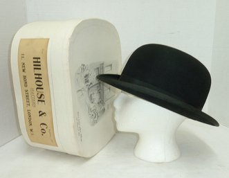 Vint. Derby Hat In Orig Hat Box, London