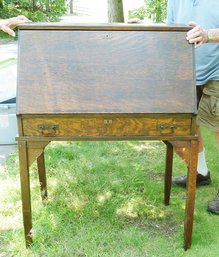 Antique Oak Drop Front Desk