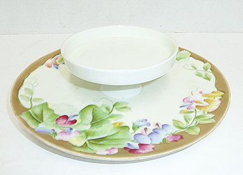 Vint Porcelain Chip Dip Plate BAVARIA