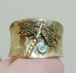 Dragonfly Wide Band Ring SIZE 8