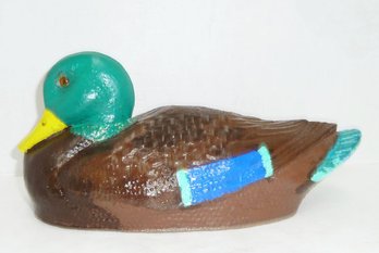 Hand Painted Fiber Vintage Duck Decoy