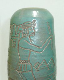Redware Glazed  Art Pottery Pc, Egyptian