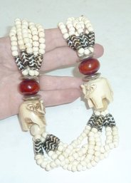 Elephant Carved Necklace