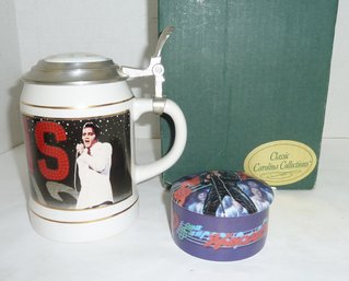 Elvis Presley Collector Stein, Musical Trinket Jar