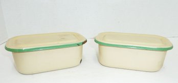 Vintage Enamel Covered Pans
