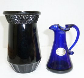 Cobalt & Black Amethyst Glass LOT