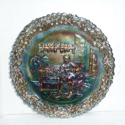Fenton Carnival Glass Plate, Shoemaker
