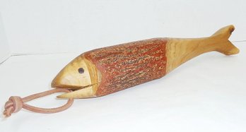 Carved Wood Fish Club, Decoy