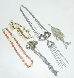 Vintage Jewelry LOT,  Fish Pendant