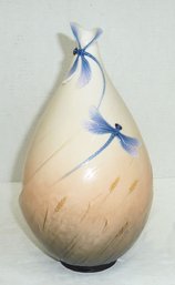 Franz Porcelain Vase Dragonfly Design, Orig Box