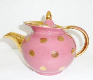 Vintage HALL Signed Fushia Teapot
