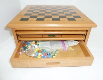 Wooden Game Box, Several Board Games