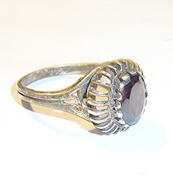 Vintage SIZE 7 Garnet Ring Mkd 925