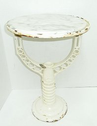 Antique IRON Hot Water Heater Stand, Marble Top