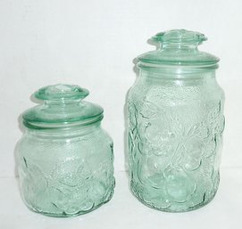 2 Glass Canisters