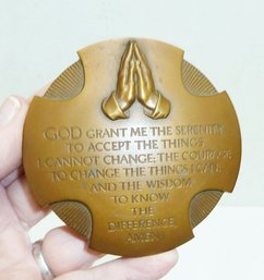 Bronze Plaque, GOD GRANT ME Verse