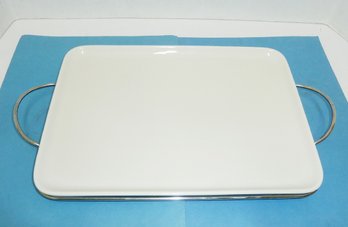 Godinger Serving Plate, Chrome Stand