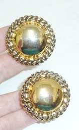 Vintage Clip Earrings Signed GIVENCHY