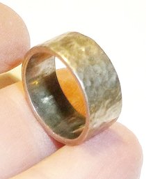 Hammered Band Ring Mkd STERLING