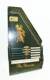 Antique Auto Harp Instrument, Orig Case