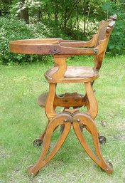 Antique High Chair Collapsing Stroller