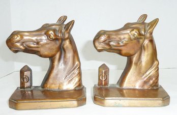 Vintage Horse Bookends BRASS