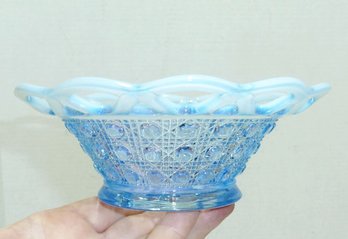 Imperial Glass Blue Opalescent Bowl