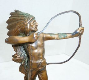 Bronze Native Am. Indian Chief Figure