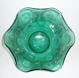 Vintage Indiana Teal Glass Bowl
